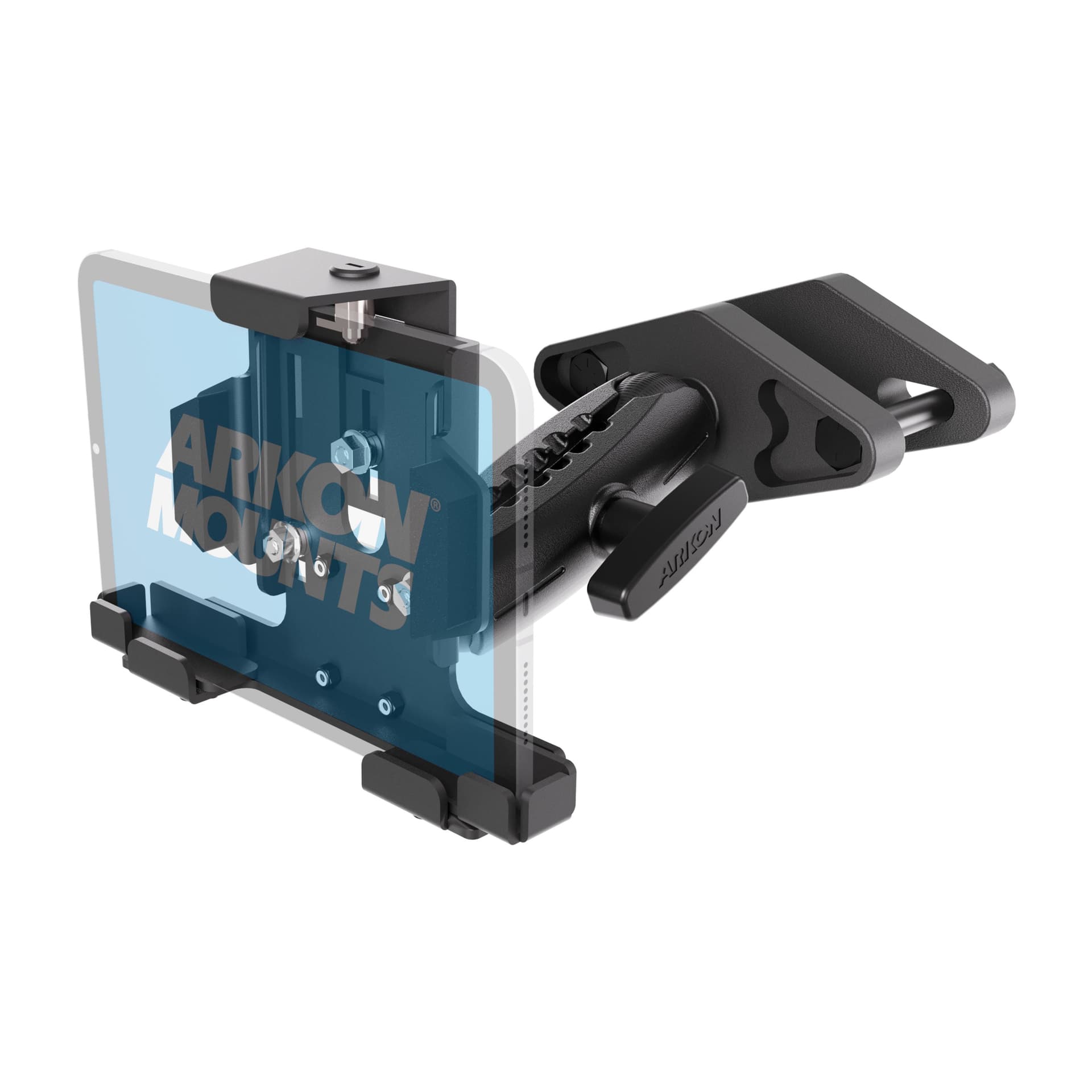 XMS™ Heavy Duty Forklift Mount with LockVise™ Metal Locking Tablet Holder - 5-inch