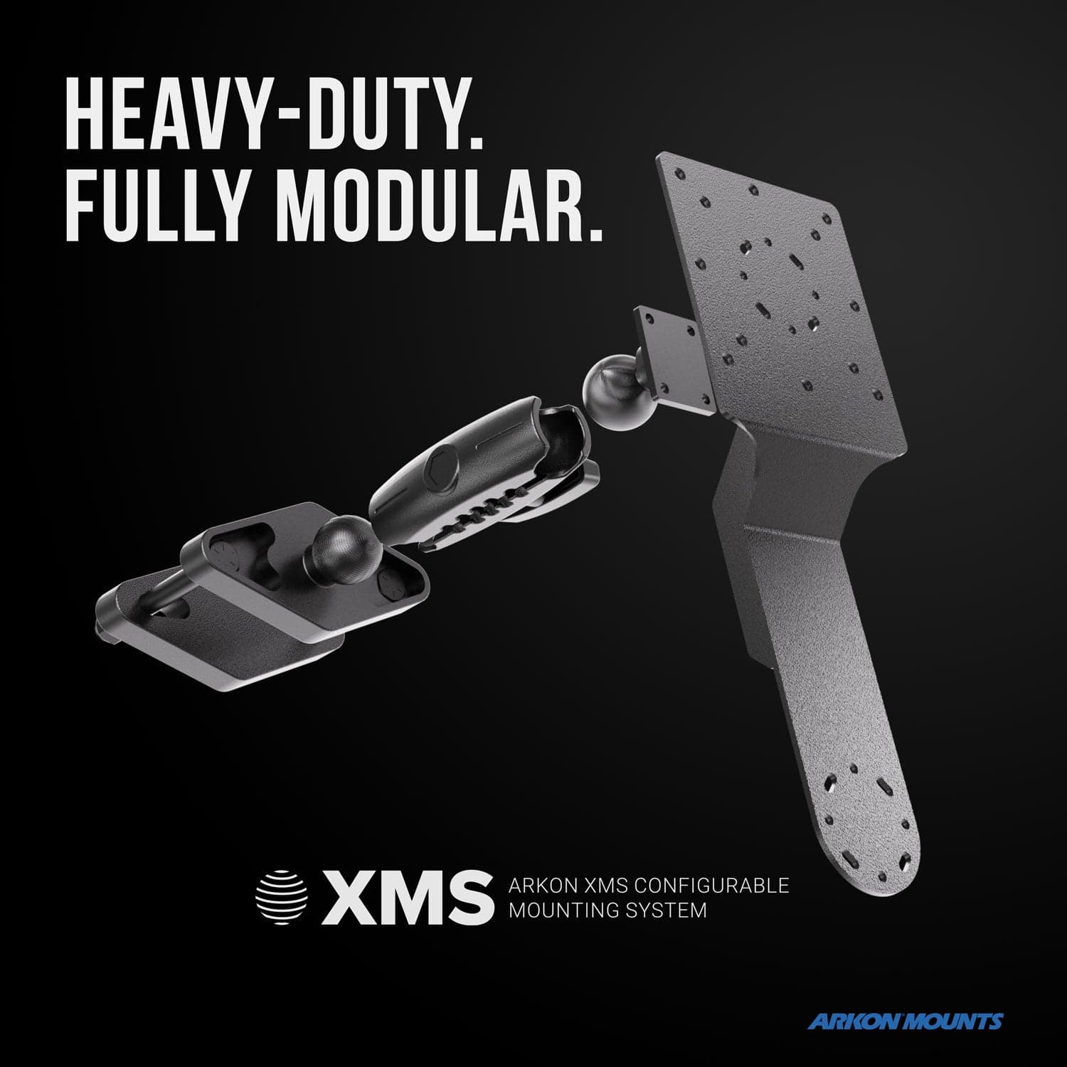 XMS™ Heavy Duty Forklift Mount with Dual Utility Mounting Bracket - 5-inch