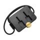 AP2TSTRAP | Arkon Adapter Plate Dual T-Slot to Dual T Tab with Bungee Locking Strap for Bike Mounts