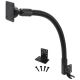 GN088-SBH-AMPS | Arkon 18in Flexible Metal Gooseneck Seat Rail / Floor Mount with 4 Hole AMPS on 22mm Ball Head