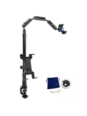 CLAMPRCB | Arkon Remarkable Creators Clamp Phone or Camera Stand with Ring Light for Nail Art and Crafting Videos