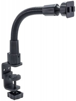 GN086-12-SBH | Arkon Pedestal 12in C-Clamp Style Heavy Duty Steel Mount with Flexible Gooseneck and Dual T Head