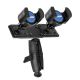 TWBRV02 | Arkon TW Broadcaster Pro - Side-by-Side Phone Tripod Mount for Live Streaming on Periscope Facebook Live